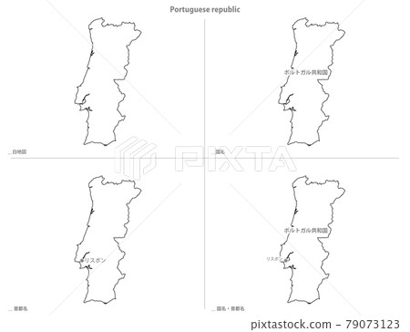 Blank Map-Europe-Portugal 79073123