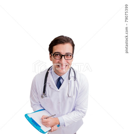Male doctor isolated on the white background 79075399