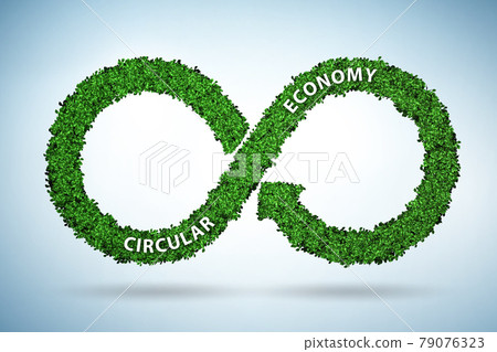 Concept of circular economy - 3d rendering 79076323