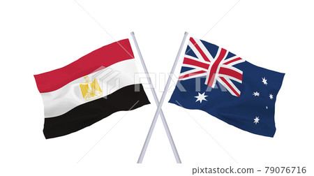 Egyptian and Australian flags 79076716