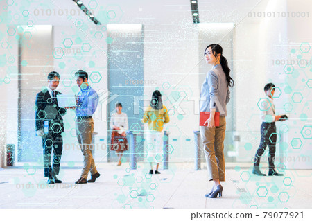 Office business woman shooting cooperation "LINK FOREST" 79077921