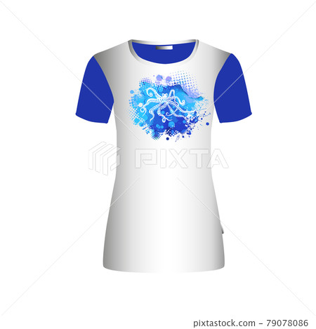 Octopus multicolored. Octopus graphic. print on a T-shirt. Sea abstraction . Vector illustration Octopus multicolored. Octopus graphic. print on a T-shirt. Sea abstraction . Vector illustration 79078086