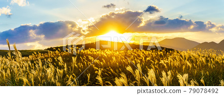 河內峠和秋景全景[長崎縣平戶市] 79078492