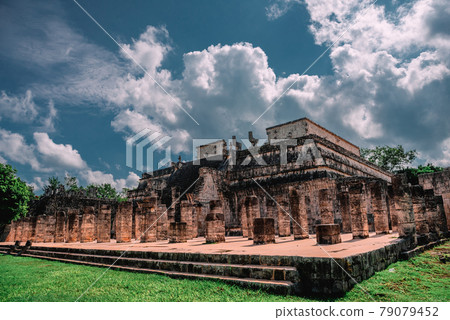 Ruins of the ancient Mayan civilization in Chichen Itza. Mexico. 79079452