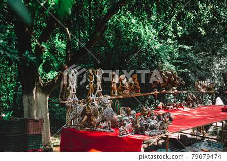 Ancient Mexican-themed souvenir shop at a tourist spot. Ancient Mexican-themed souvenir shop at a tourist spot. 79079474