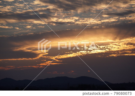 Early summer sunset is mysterious and very magnificent 79080073