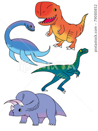 Colorful dinosaurs 79080852