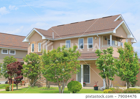 Detached house with lush greenery Detached house with lush greenery 79084476