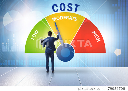 Cost management concept with businessman 79084706