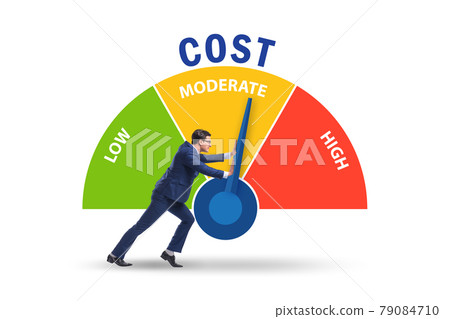 Cost management concept with businessman 79084710