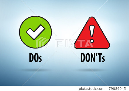 Concept of choosing between dos and donts Concept of choosing between dos and donts 79084945
