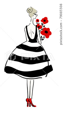 Parisienne girls fashionable illustration vector Parisienne girls fashionable illustration vector 79085508