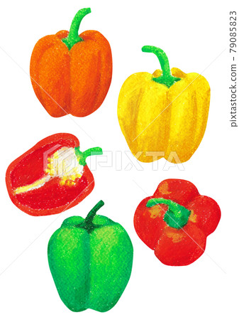 油畫棒插畫-辣椒粉 79085823