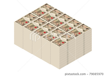 Illustration material of 100 million yen wad of... - Stock Illustration ...