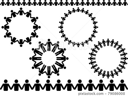 Illustration of a circle of people Illustration of a circle of people 79086008