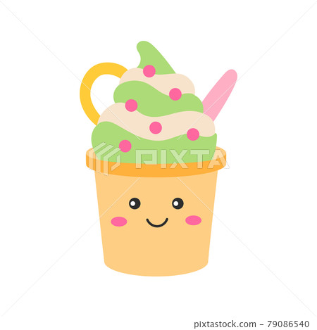 Cute ice cream 79086540