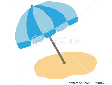 Beach umbrella standing on the sand Beach umbrella standing on the sand 79086600