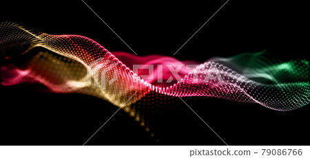 彩色顆粒材料。粒子未來網絡背景 79086766