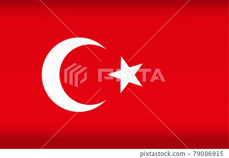 Vector flag of Turkey. Color symbol isolated Vector flag of Turkey. Color symbol isolated 79086915