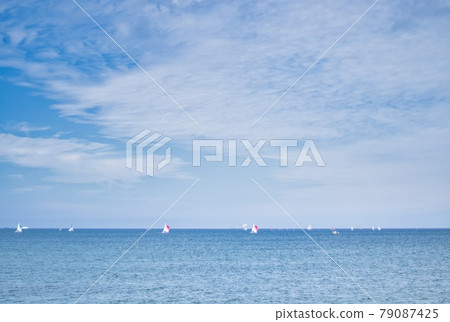 Blue sky, sea and yacht Blue sky, sea and yacht 79087425
