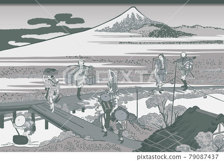 Katsushika Hokusai image Sagami Nakahara silver 79087437