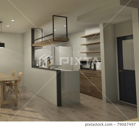 Natural cute kitchen 79087497