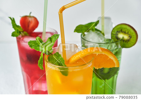 mix of three bright colored delicious cold lemonade mix of three bright colored delicious cold lemonade 79088035