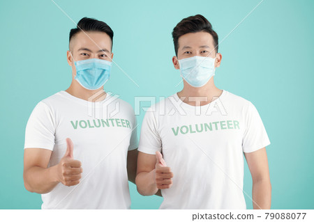 Men Working as Volunteers during Pandemic Men Working as Volunteers during Pandemic 79088077