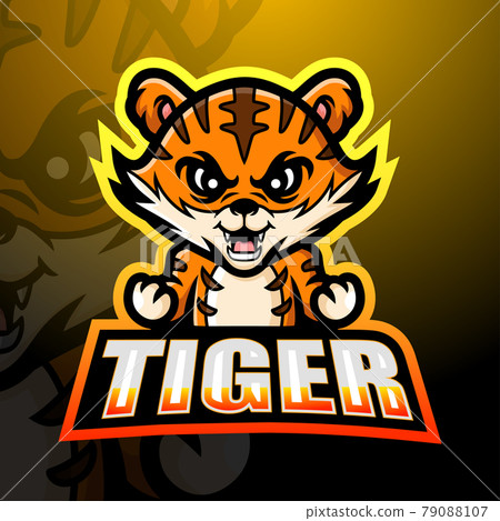 Tiger mascot esport logo design 79088107