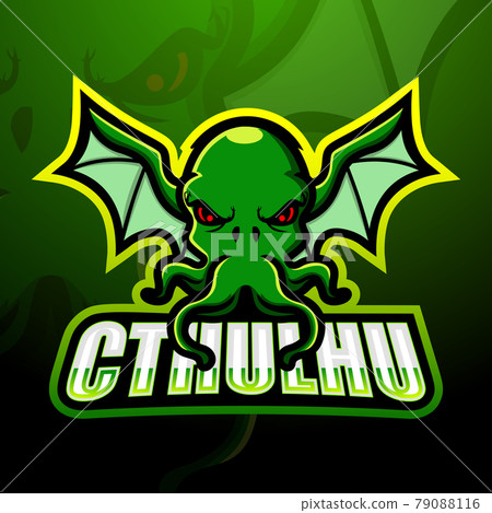 Green cthulhu mascot esport logo design Green cthulhu mascot esport logo design 79088116