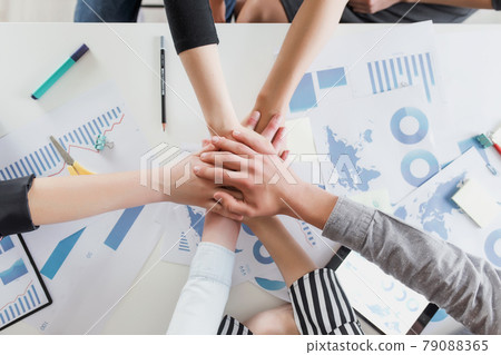 Group of people doing handshake and cross hands Group of people doing handshake and cross hands 79088365