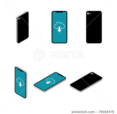 Smartphone 6 angle set-cloud icon 79088476