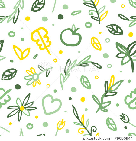 Natural Seamless Pattern Design, Eco Friendly... - Stock Illustration ...