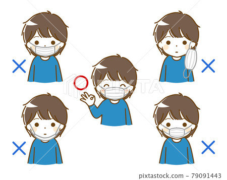 Little boy wearing a mask 79091443