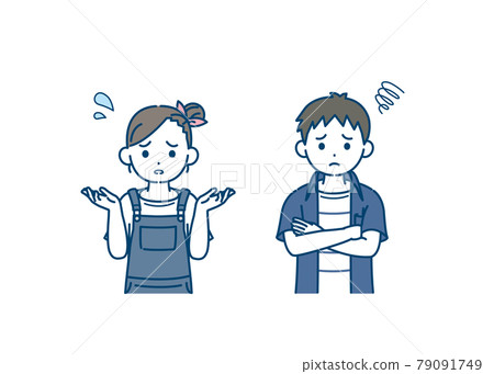 Illustrations of boys and girls in trouble Worry Worry Anxiety Children Elementary school students Lower grades Illustrations of boys and girls in trouble Worry Worry Anxiety Children Elementary school students Lower grades 79091749