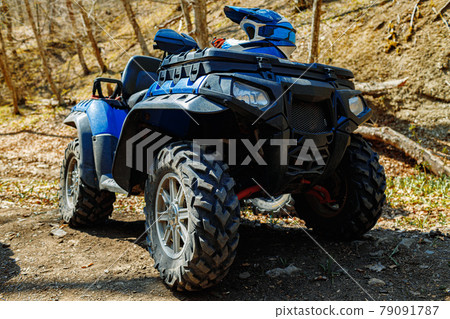 Details of Atv quad bike close up Details of Atv quad bike close up 79091787
