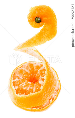 Peeled mandarin tangerine orange fruit isolated on white background Peeled mandarin tangerine orange fruit isolated on white background 79092121