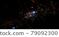 Abstract vector background with glowing particle dust on black.  79092300