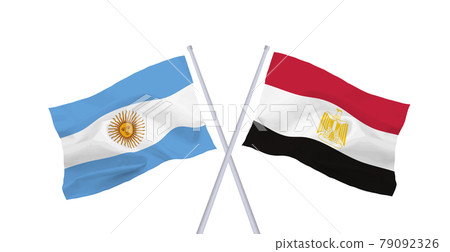 阿根廷和埃及國旗 79092326