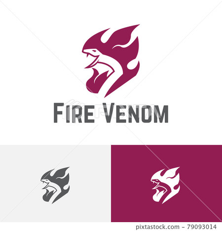 Fire Flame Venom Poisonous Snake Serpent Logo Fire Flame Venom Poisonous Snake Serpent Logo 79093014