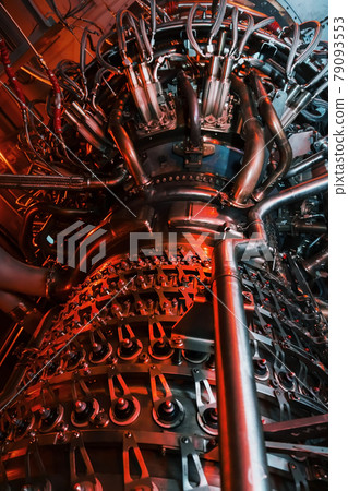Parts of the operational gas turbine engine of a jet aircraft Parts of the operational gas turbine engine of a jet aircraft 79093553