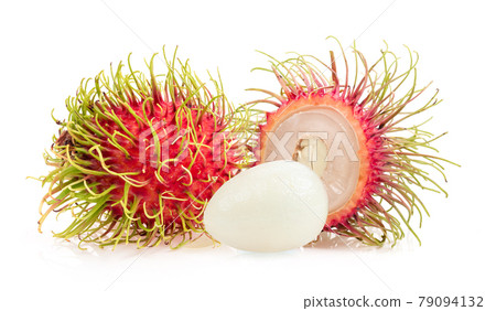 rambutan fruits on white background rambutan fruits on white background 79094132