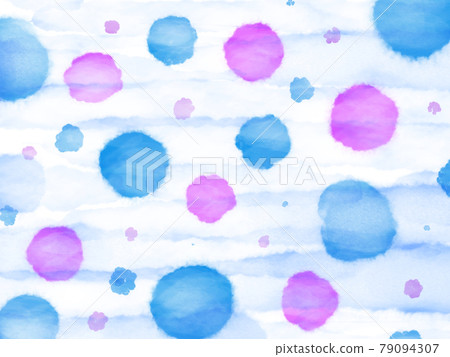 Colorful polka dot watercolor background 79094307
