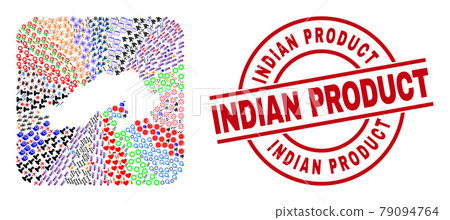 Indian Product Stamp and Arunachal Pradesh State Map Subtracted Mosaic Indian Product Stamp and Arunachal Pradesh State Map Subtracted Mosaic 79094764