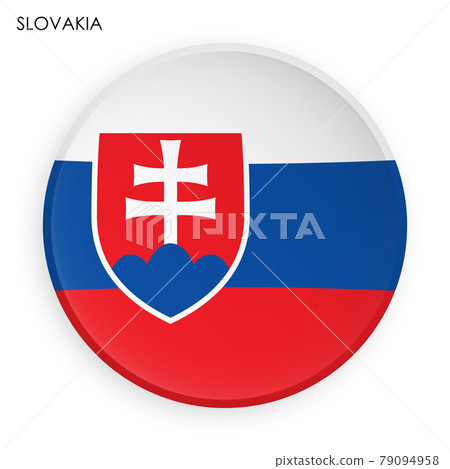 Slovakia flag icon in modern neomorphism style. Button for mobile application or web. Vector on white background Slovakia flag icon in modern neomorphism style. Button for mobile application or web. Vector on white background 79094958