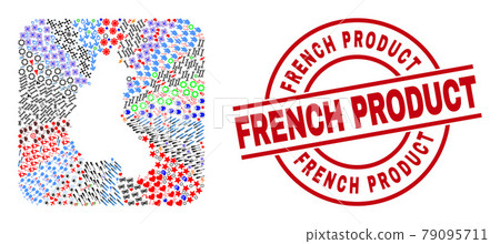 French Product Stamp and Champagne Province Map Subtracted Mosaic French Product Stamp and Champagne Province Map Subtracted Mosaic 79095711