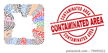 Contaminated Area Stamp Seal and Angola Map Subtracted Mosaic 79095822