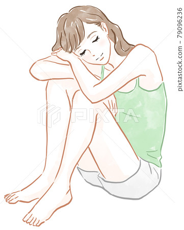  A woman sleeping 79096236