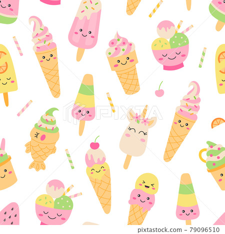 Ice cream seamless pattern Ice cream seamless pattern 79096510