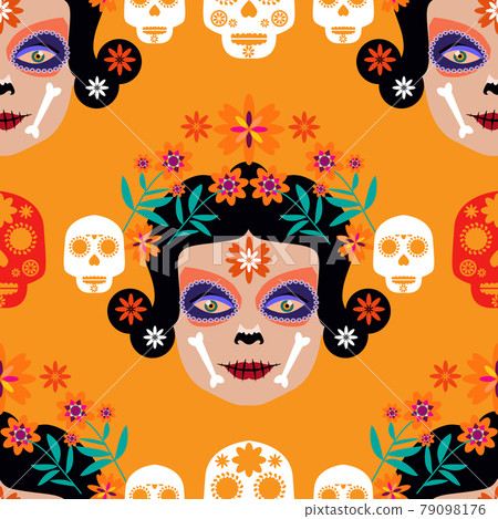 Catrina Calavera pattern 79098176